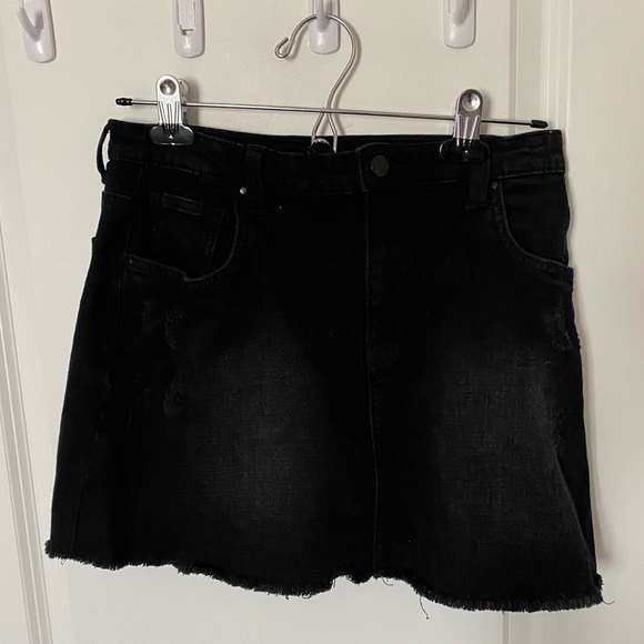 Black Jean Skirt - Picture 2 of 4